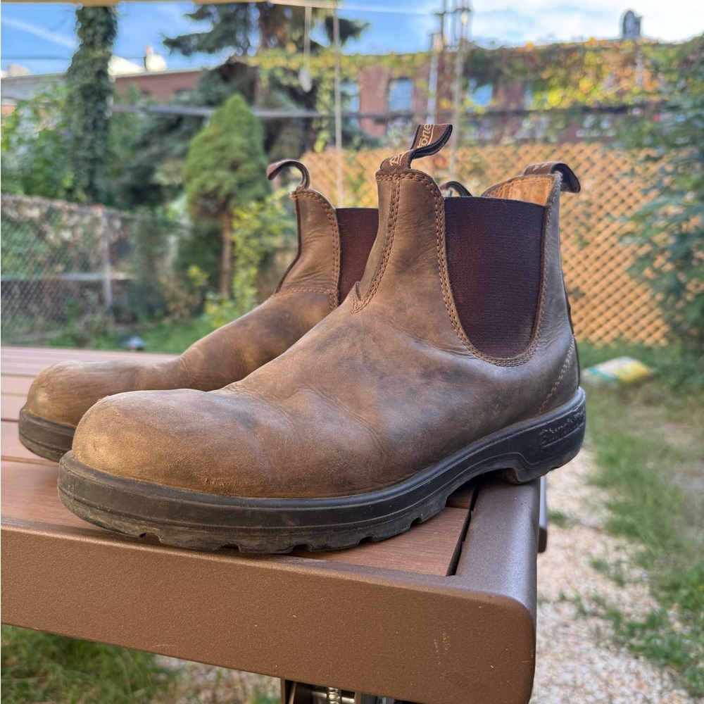 Blundstone Men's Rustic Brown Chelsea Boots lined leather 10.5